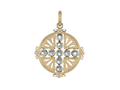 18kt yellow gold Moonstone medallion with 2.7 cts moonstone and .04 cts diamonds. Available in white, yellow, or rose gold.
